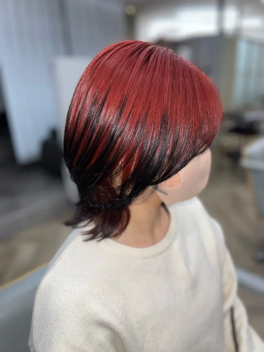 ミディアム カラー ヘアカラー 岡山ハイトーン・ ルーツカラー/こもものヘアスタイル