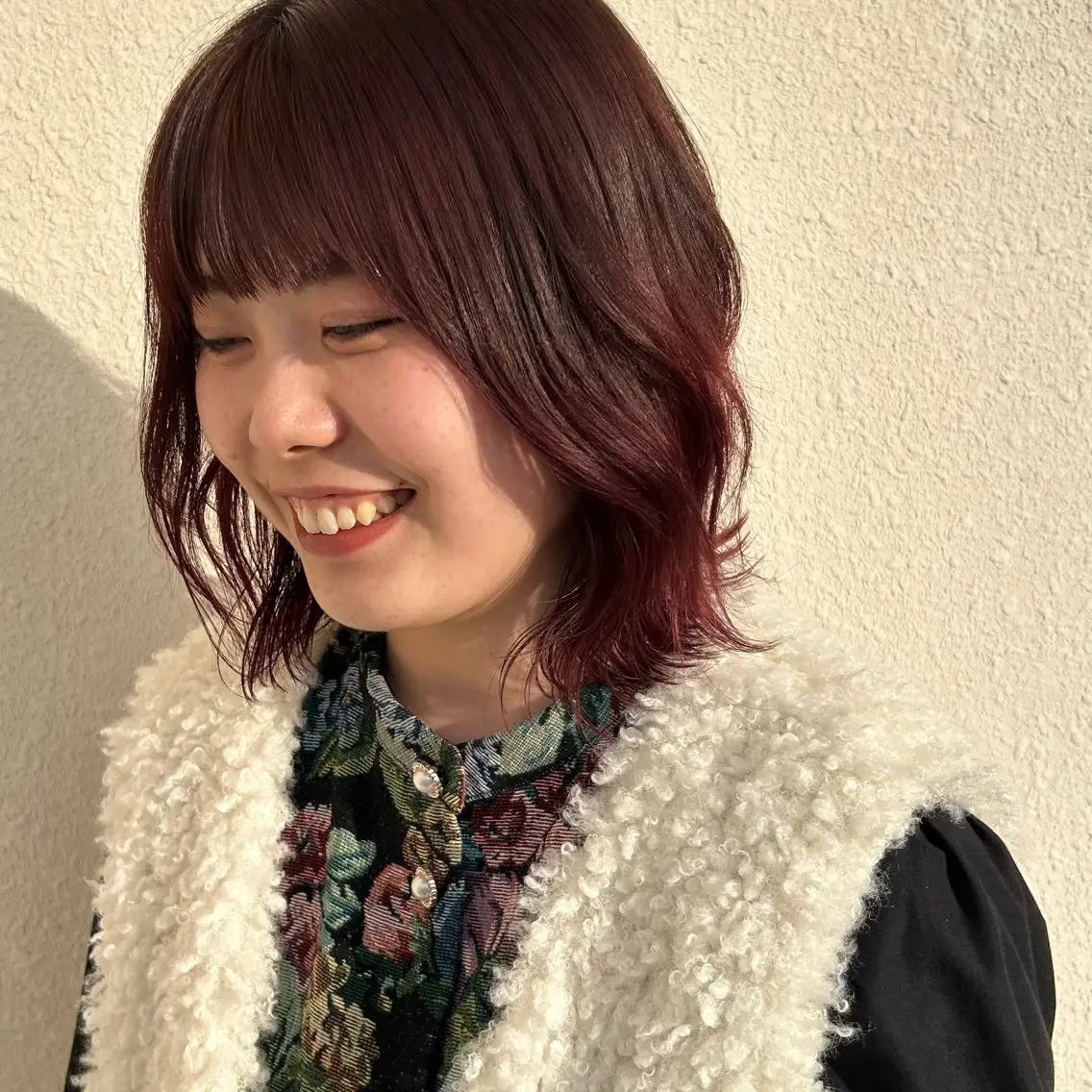 ミディアム カラー カット ヘアカラー トリートメント レイヤー/ブリーチ/ 渋谷/ルル🌿のヘアスタイル
