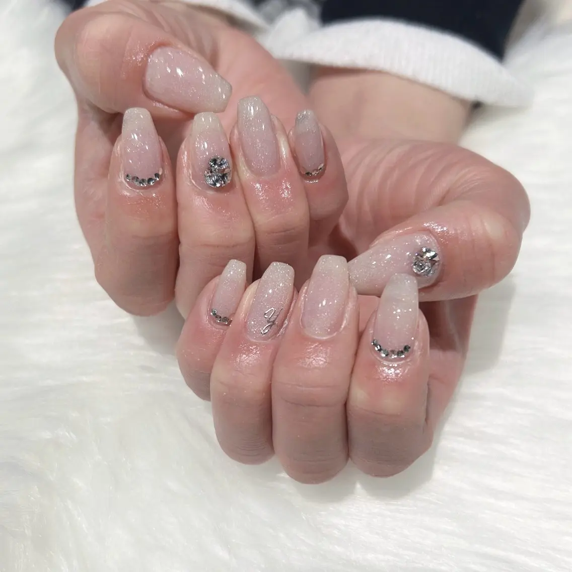 ネイル ワンホンネイル ハンドネイル ぷりゅねる 心斎橋のネイルデザイン
