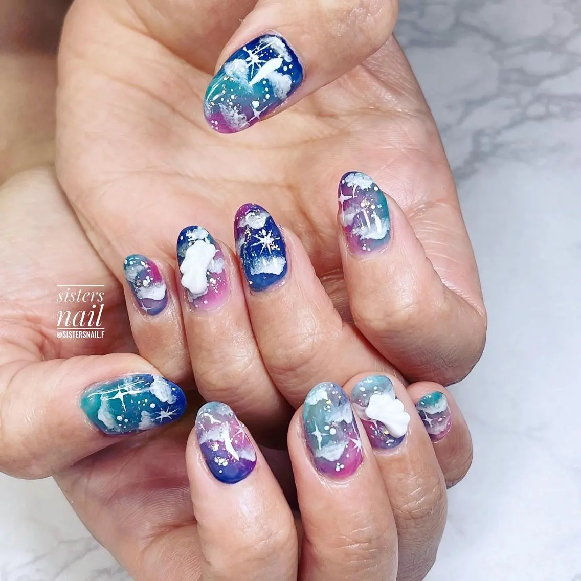 ネイル アートネイル 夏ネイル sisters nail.fのネイルデザイン