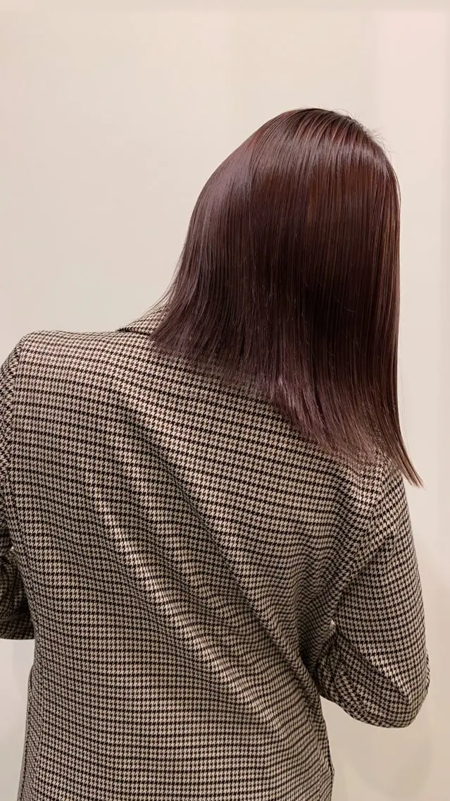 ミディアム カラー ブリーチ ラベンダーカラー カット ヘアカラー 落合希 Olivebeigeのヘアスタイル