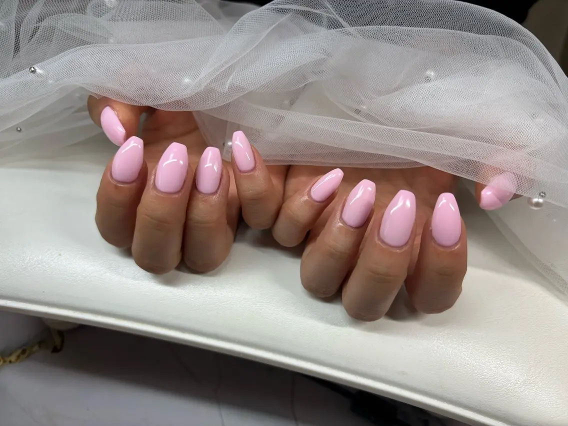 ネイル ワンカラーネイル ピンク 門真市ネイルサロン♡ KUMI.HANAのネイルデザイン