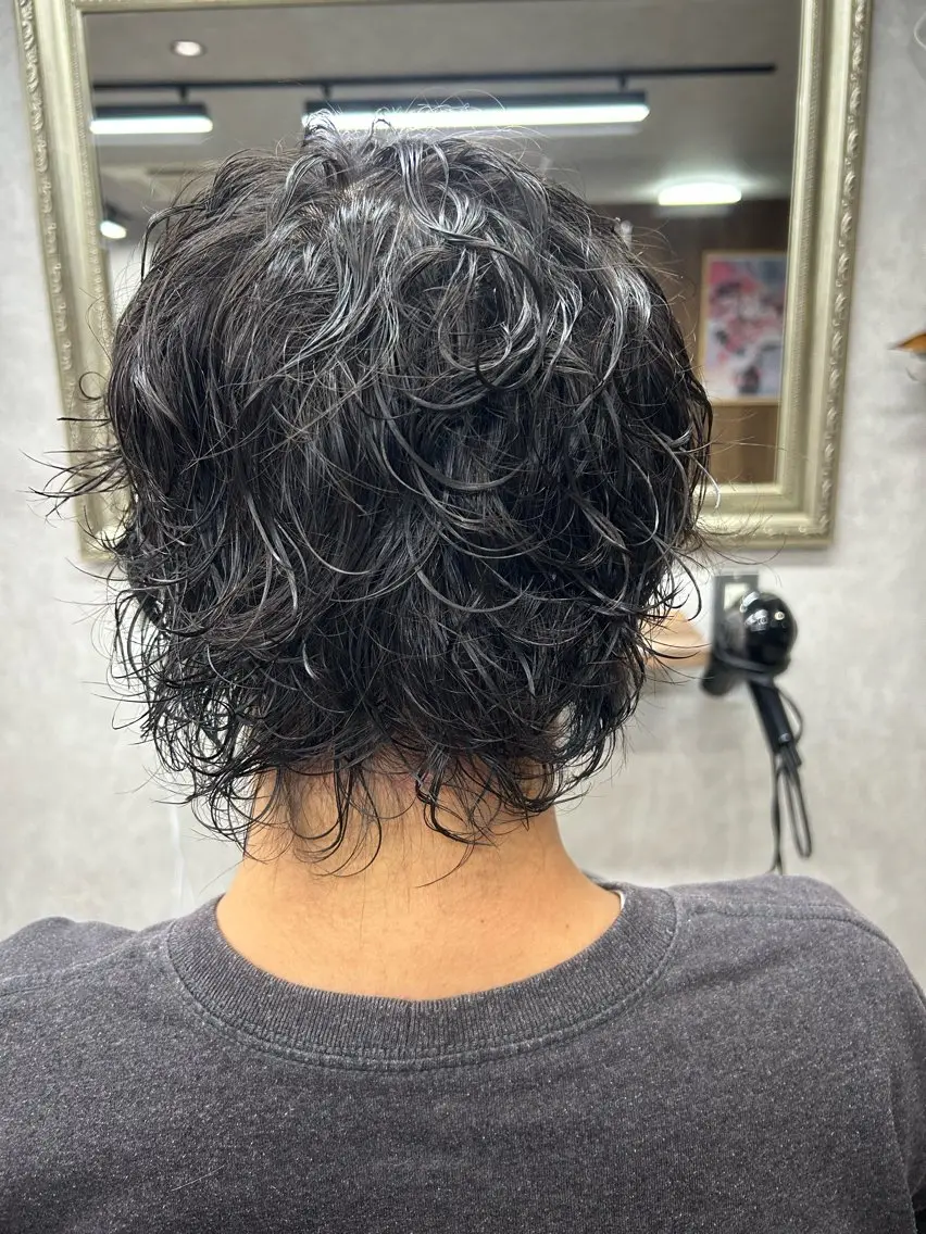 ショート パーマ メンズ Lien 深井店のヘアスタイル