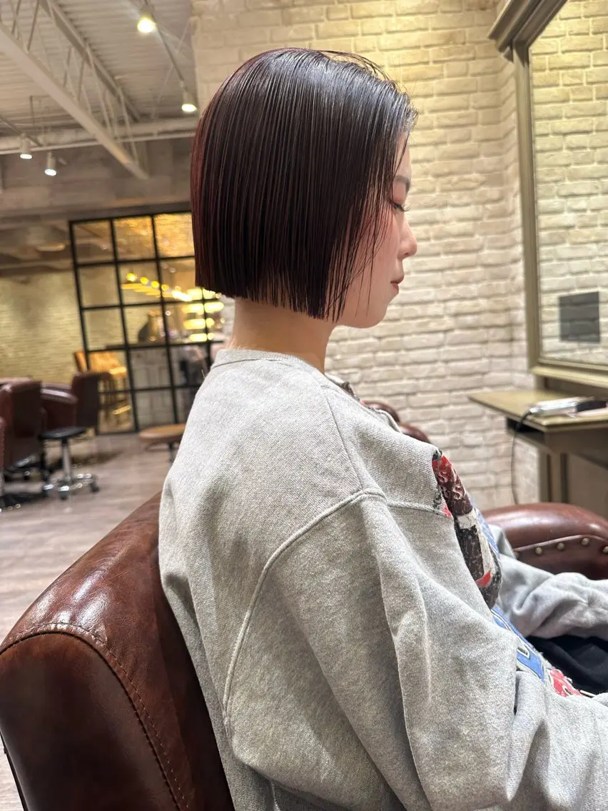 ショート 縮毛矯正・ボブ 福島立也のヘアスタイル