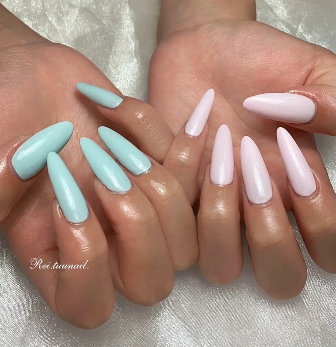 ネイル チークネイル フラッシュネイル フットネイル フレンチネイル ガラスフレンチ Nailsalon / Rei.tuuのネイルデザイン