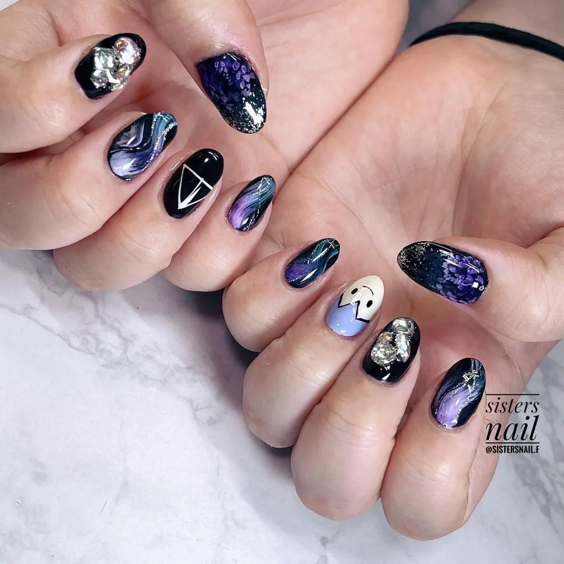 ネイル アートネイル 持ち込み オフィスネイル 夏ネイル sisters nail.fのネイルデザイン