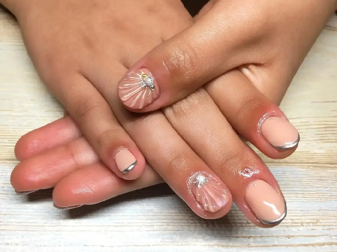 ミディアム ネイル フレンチネイル ジェルネイル ニュアンスネイル スカルプネイル T&A nailのネイルデザイン