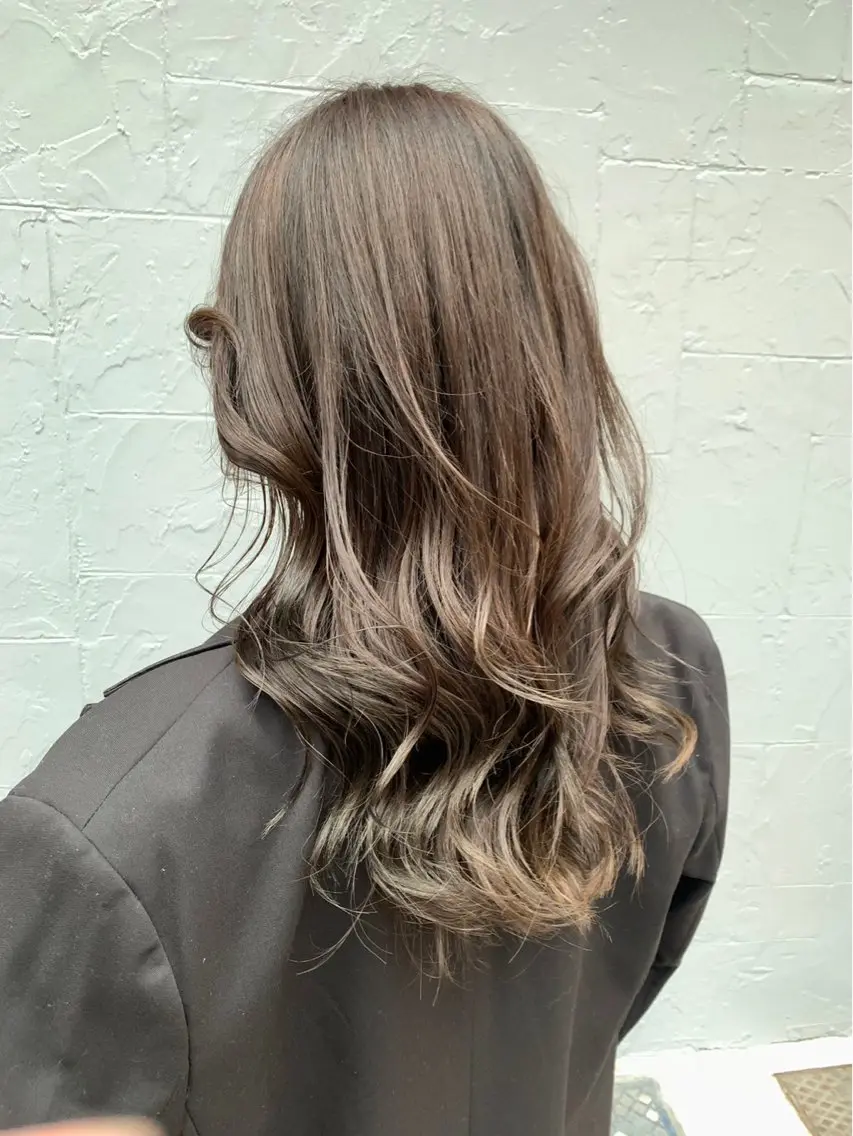セミロング カラー セミロングパーマ バレイヤージュ ブリーチ ケアブリーチ ダブルカラー ヘアカラー シャドウパーマ/ ルーズパーマ/メンズのヘアスタイル