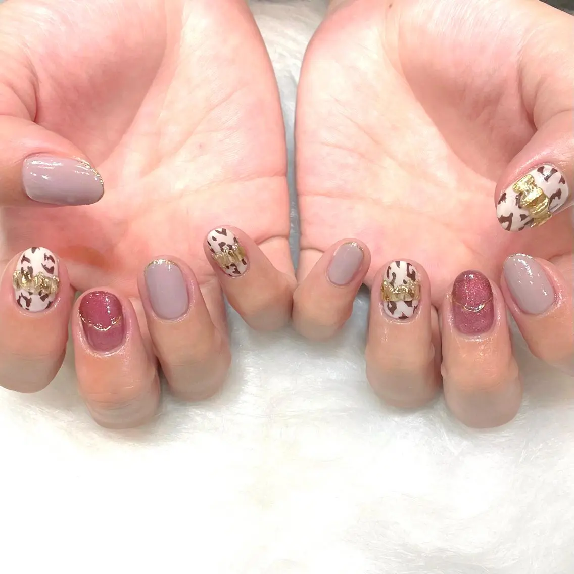 ネイル アニマル柄 マグネットネイル MADDYNAILS ✴︎柏痛ネイルのネイルデザイン