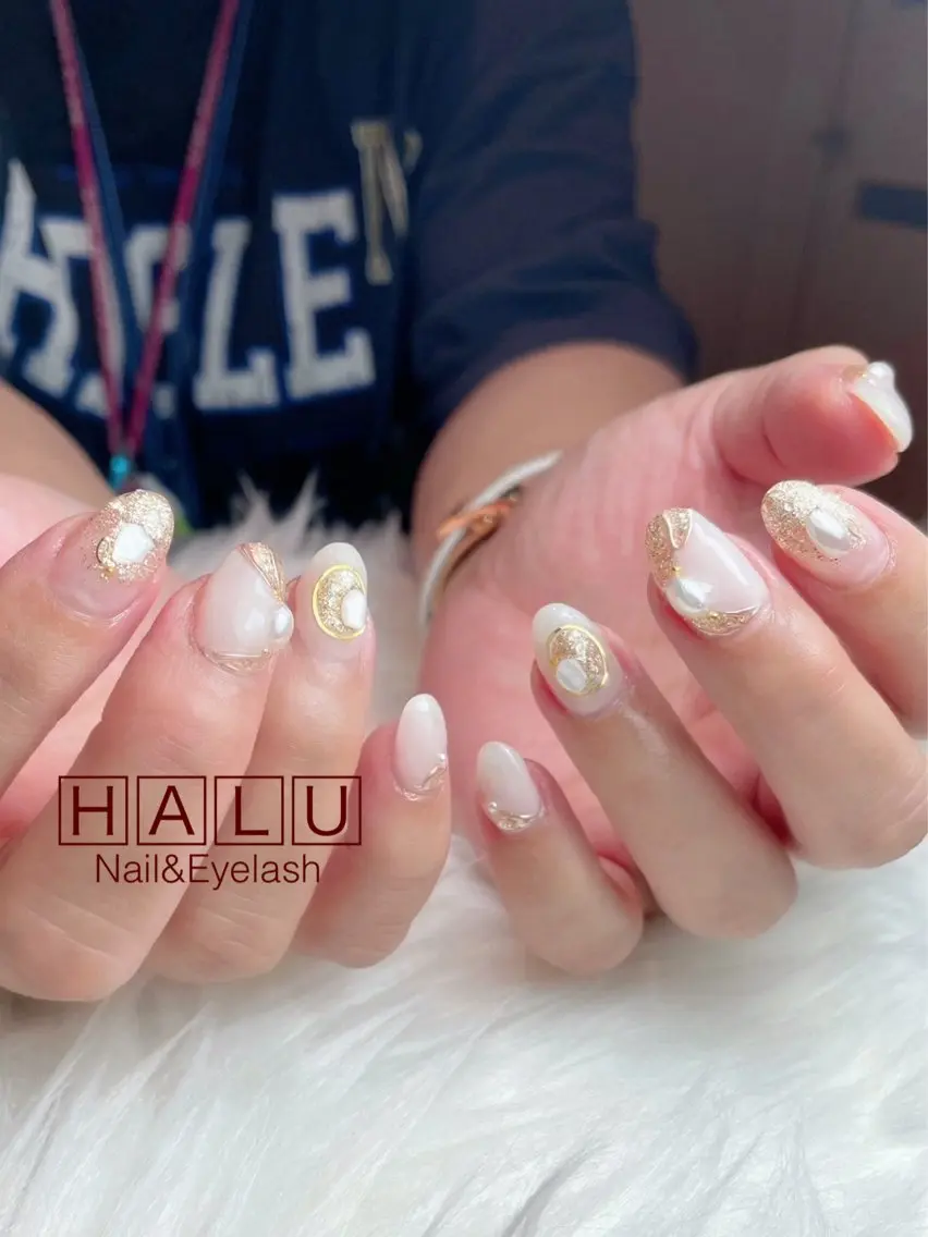 ネイル ゴールド HALU ハルのネイルデザイン
