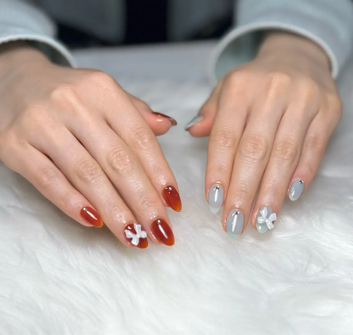 ネイル オーロラネイル チークネイル フットネイル フレンチネイル ジェルネイル Nichi Nailsのネイルデザイン