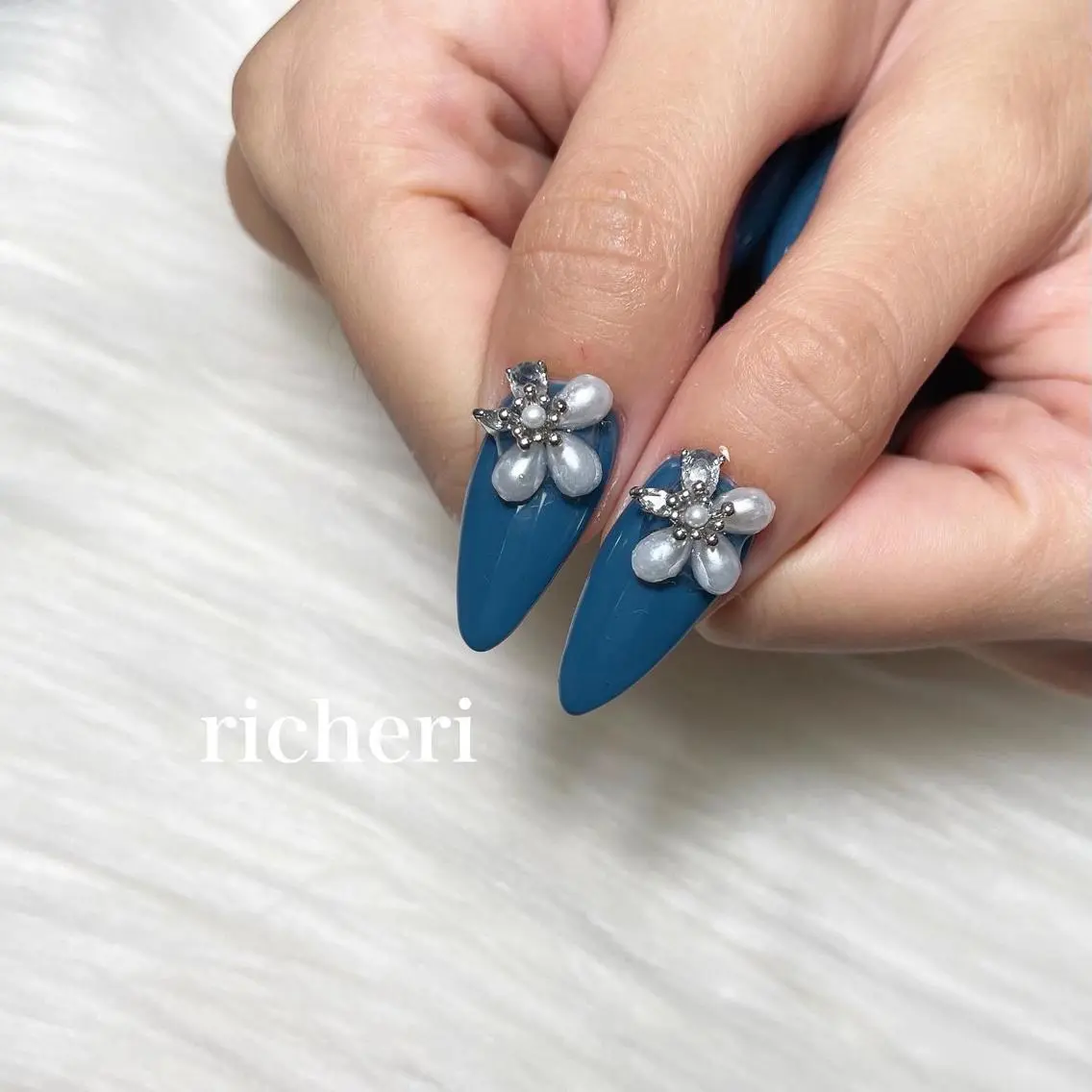 ミディアム ネイル 韓国風ヘア アートネイル フットネイル フレンチネイル ジェルネイル richeri beautyのその他イメージ
