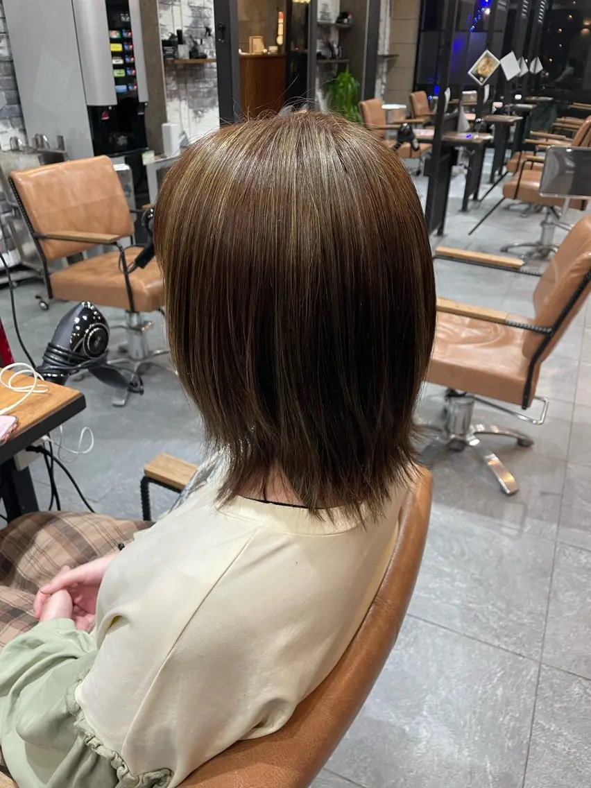 ミディアム ハイライト ヘアカラー SHIAN橋本店 🍼りおのヘアスタイル
