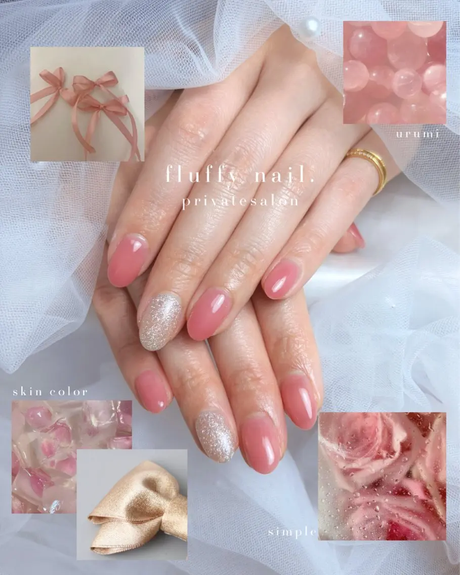 【オフあり◎】ワンカラー(2色まで可)+選べるパーツ2個付き⭐︎ラメOK💖→¥5000の写真