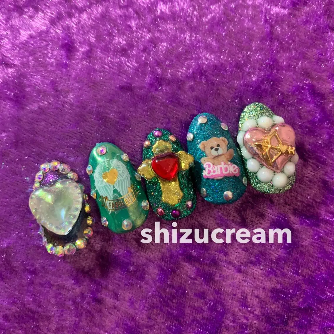 ネイル ハンドネイル shizucream 痛デコネイル専門のネイルデザイン