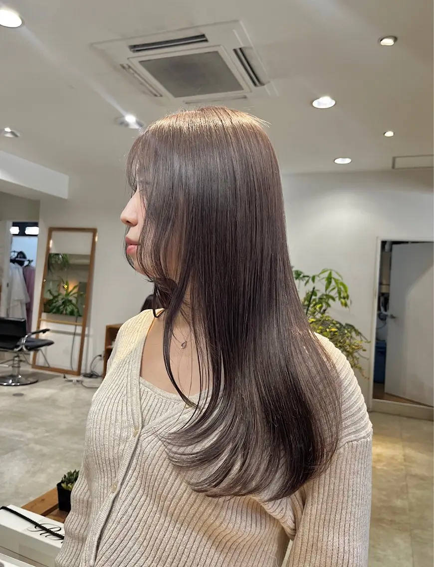 ミディアム 髪質改善 カット ヘアカラー トリートメント Lino by hoNuaのヘアスタイル