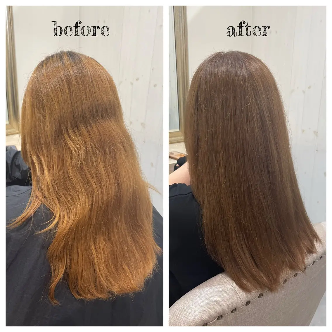 セミロング カラー ヘアカラー トリートメント PutiLuca 浅川のヘアスタイル