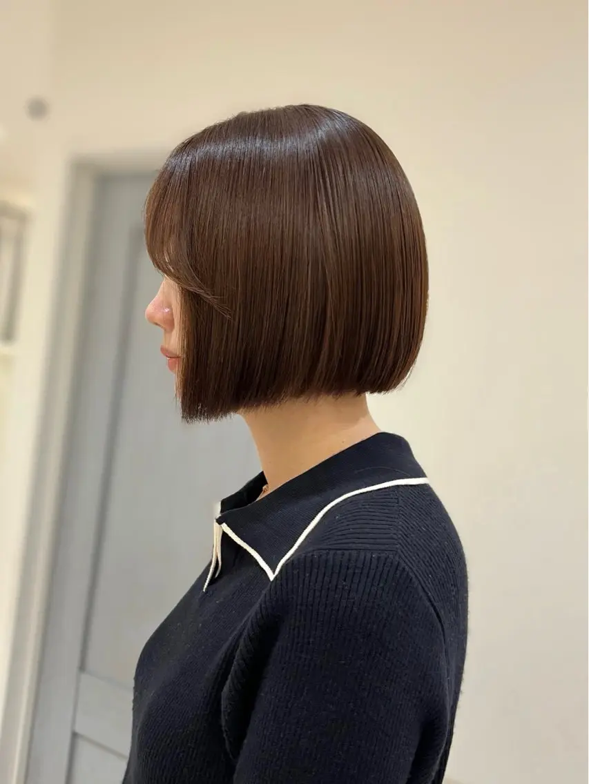 ショート 堤　葵生/透明感カラ ー/髪質改善縮毛矯正のヘアスタイル