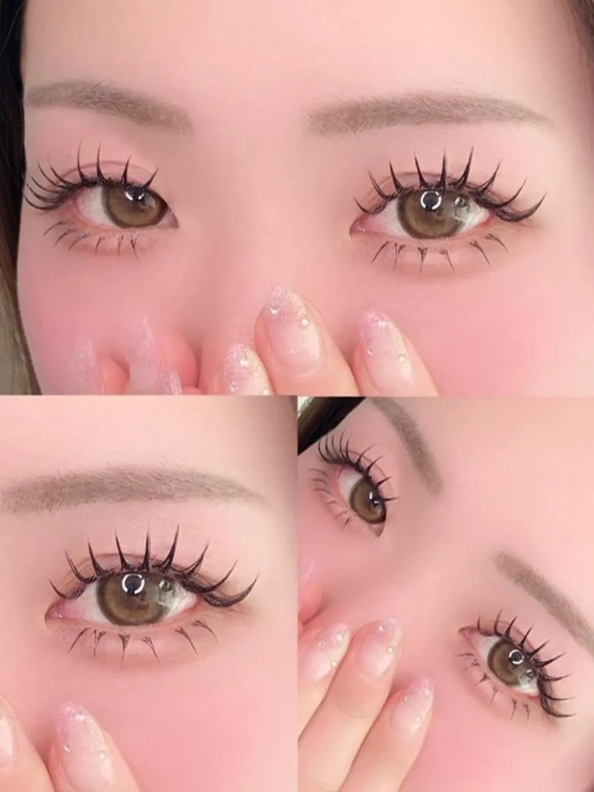 上下マツエク🤍上フラットラッシュ100本🎀下30本🎀LED変更1100円　Lカールあり♡オフコーティング込♡の写真