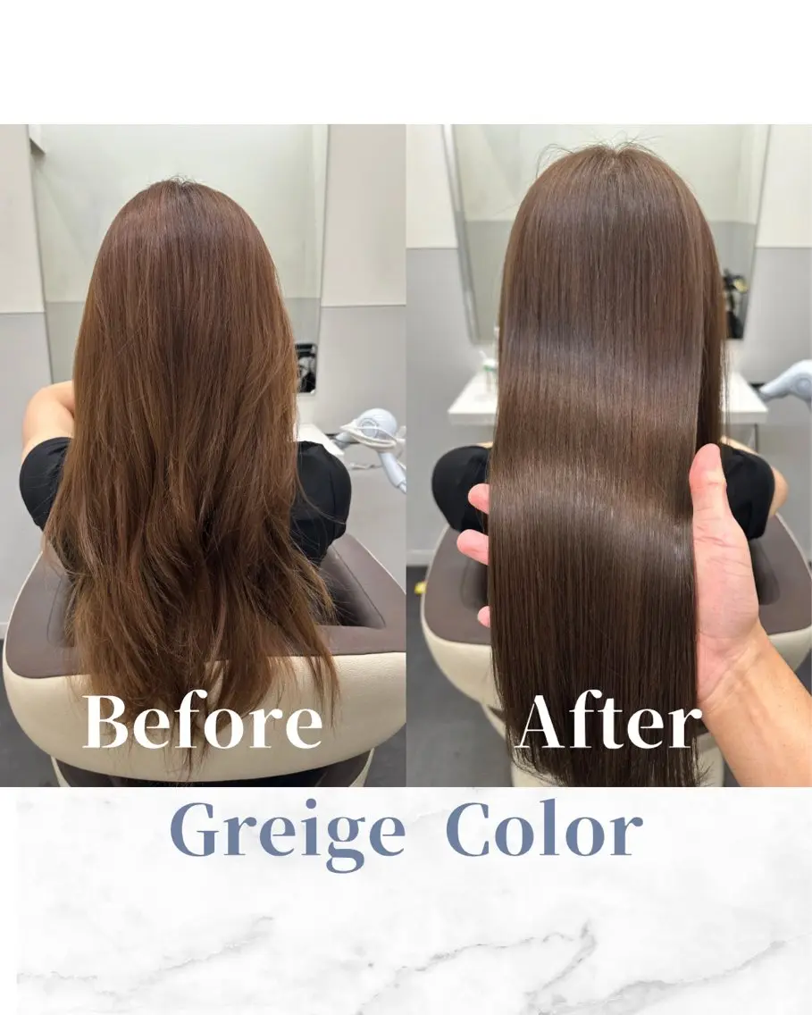 ロング カラー ケアカラー 透明感カラー グレージュ 髪質改善 トリートメント カット ヘアカラー トリートメント 【美髪矯正 /髪質改善】RINのヘアスタイル