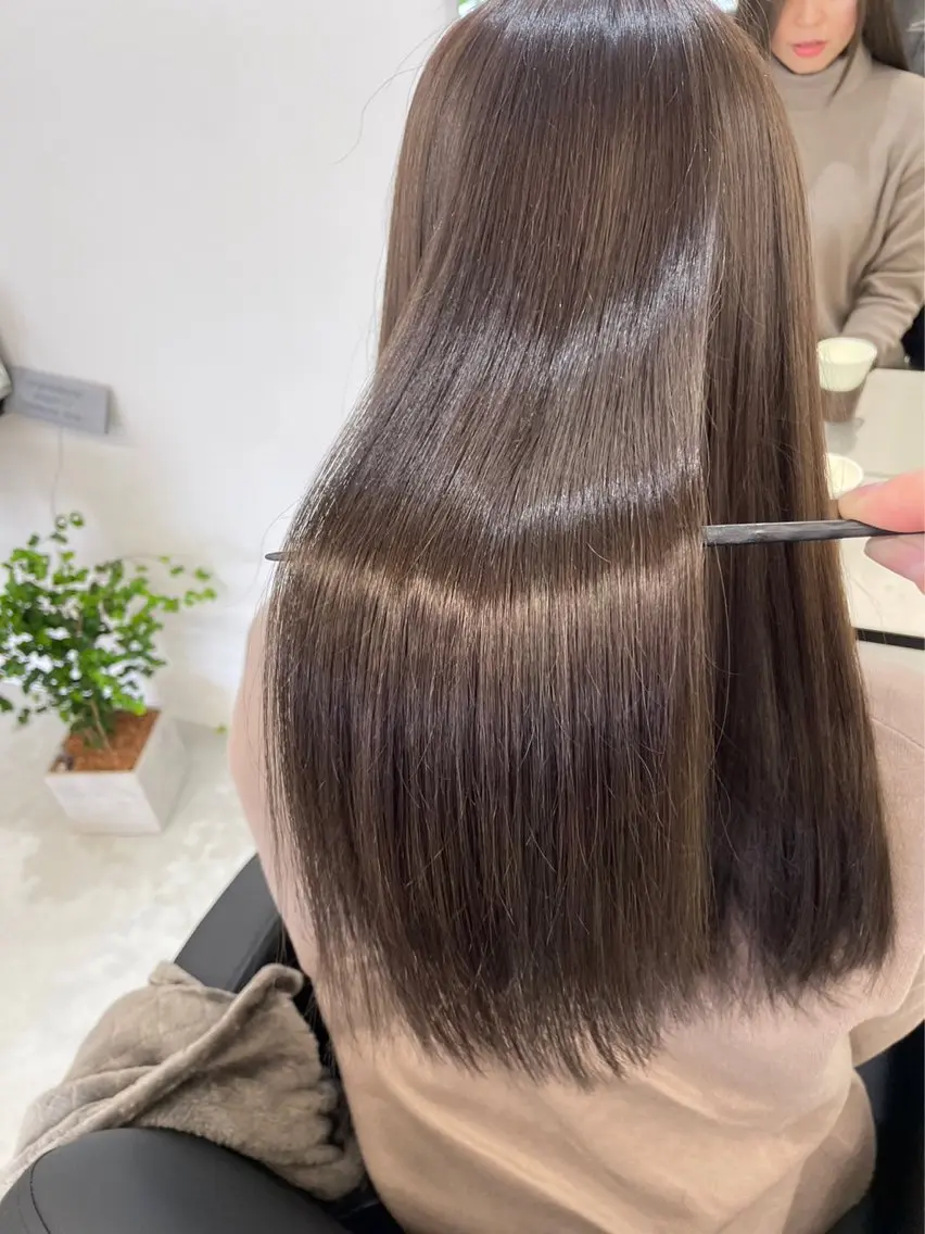 ロング ヘアカラー トリートメント 韓国レイヤー🇰🇷 ReLien西大寺店のヘアスタイル
