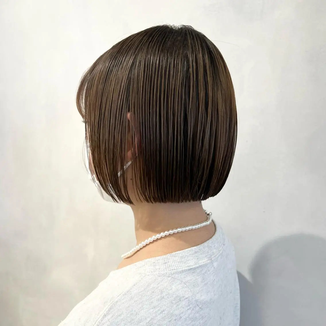 ミディアム カラー ショートボブ ボブ カット 縮毛矯正 🩵ブリーチカラー MIORI🩵のヘアスタイル