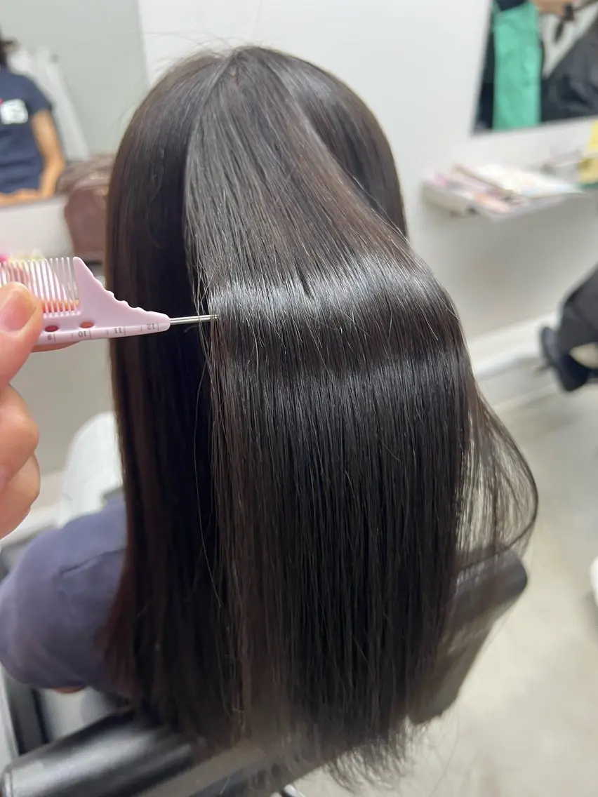 ロング 学生 縮毛矯正 舩井 優香のヘアスタイル