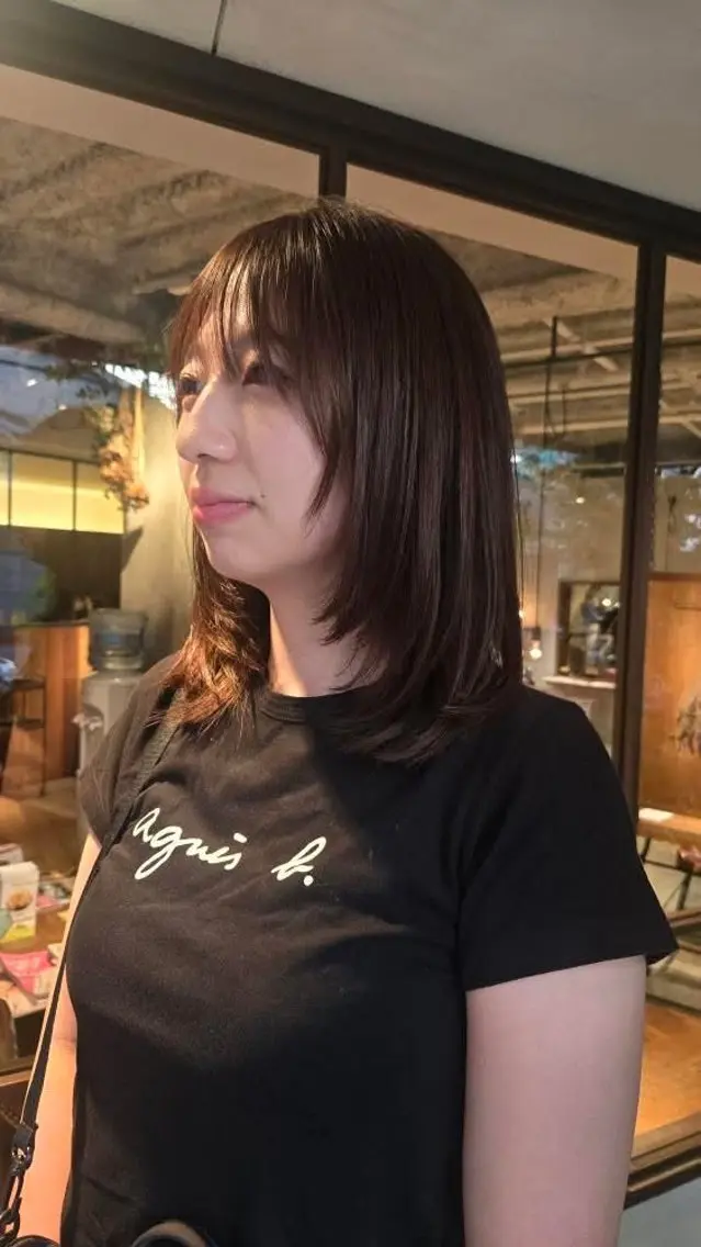 ミディアム カラー カット ヘアカラー 韓国好き🇰🇷 美容師MIKUのヘアスタイル