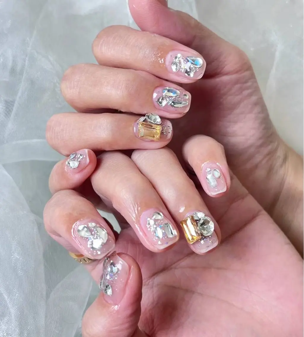 ネイル アートネイル フラワーネイル フットネイル ジェルネイル キラキラネイル babarla Nailのネイルデザイン