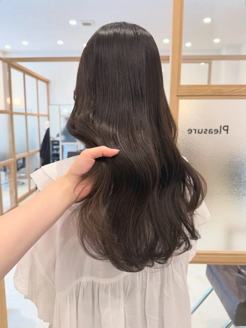 ロング カット ヘアカラー 縮毛矯正 トリートメント 𓍯柔らかhair 𓍯 yukinoのヘアスタイル