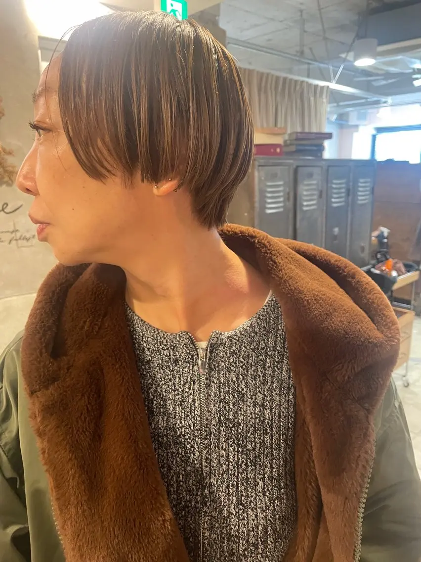 ショート ショートヘア カット ヘアカラー トリートメント ayane⭐️ボブ・ ショート・パーマのヘアスタイル