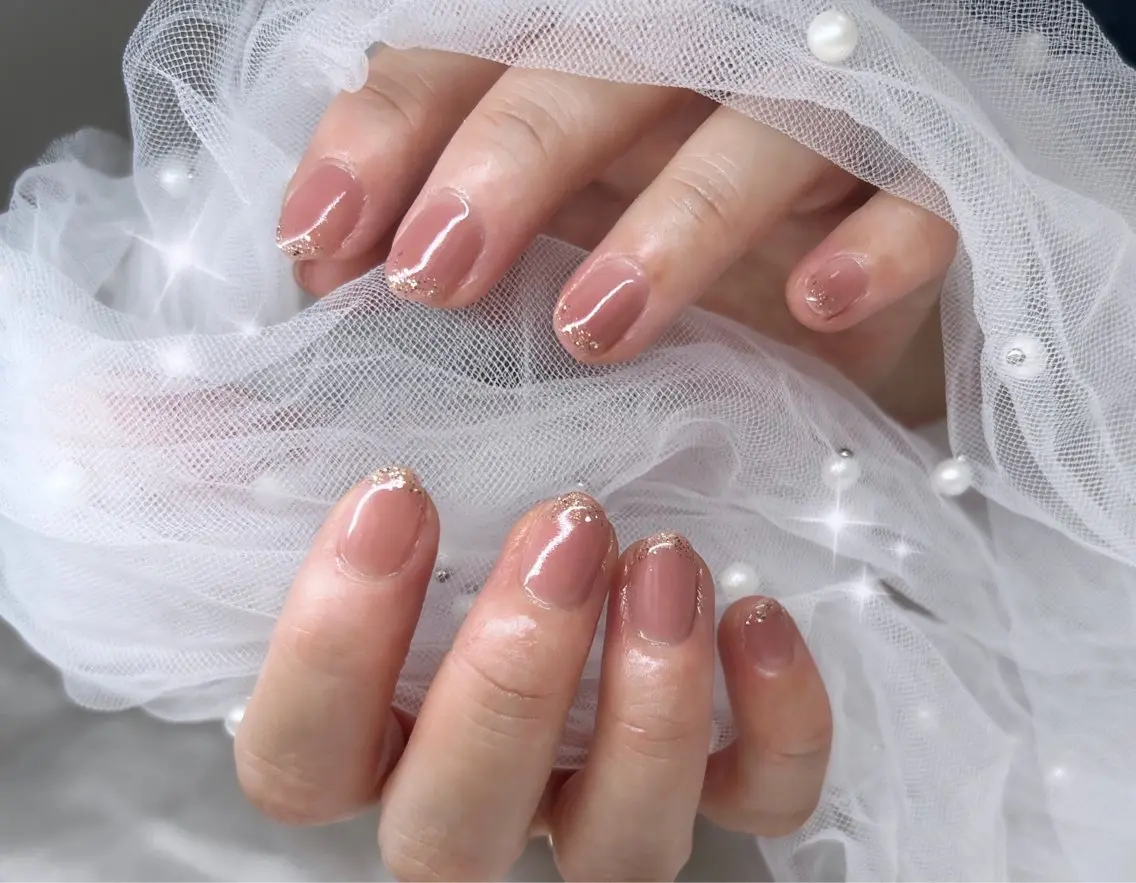ネイル ラメ(グリッター) ハンドネイル Minako 【Charmant】のネイルデザイン
