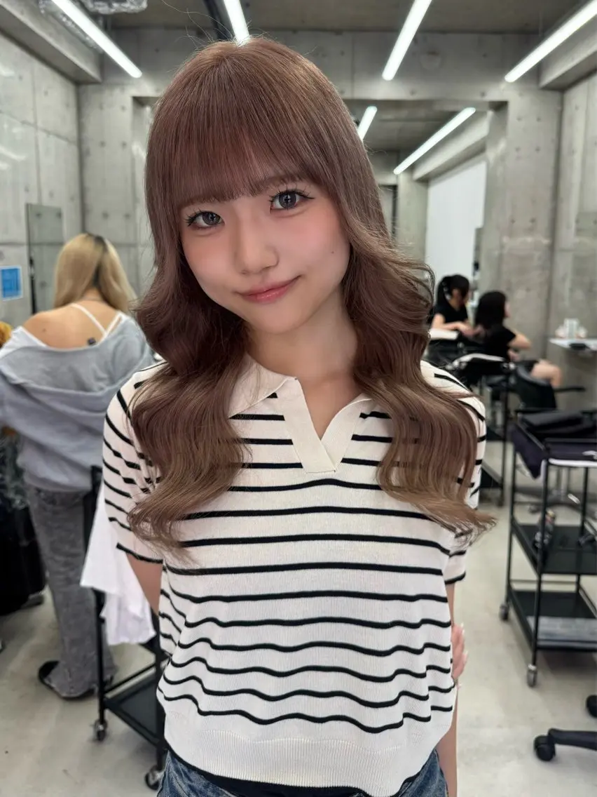 カラー ヘアカラー トリートメント Asami/名古屋/ ハイトーン/デザインのヘアスタイル