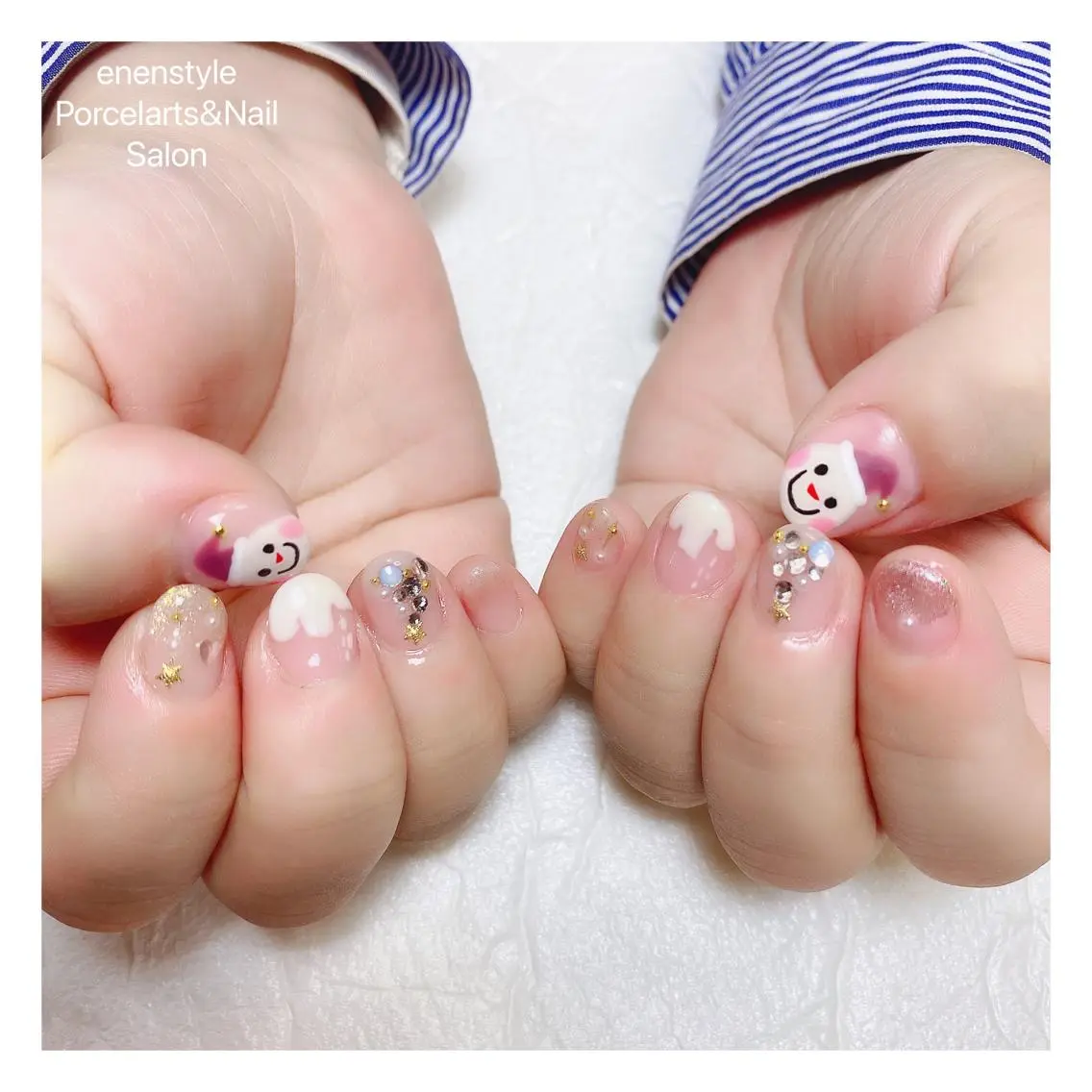 ミディアム ネイル ハンドネイル 🐾enen style 🐾のネイルデザイン