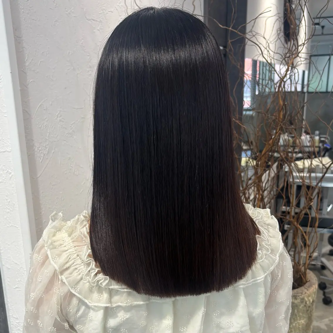 セミロング 髪質改善ストレート /暖色カラー🎀🪞のヘアスタイル