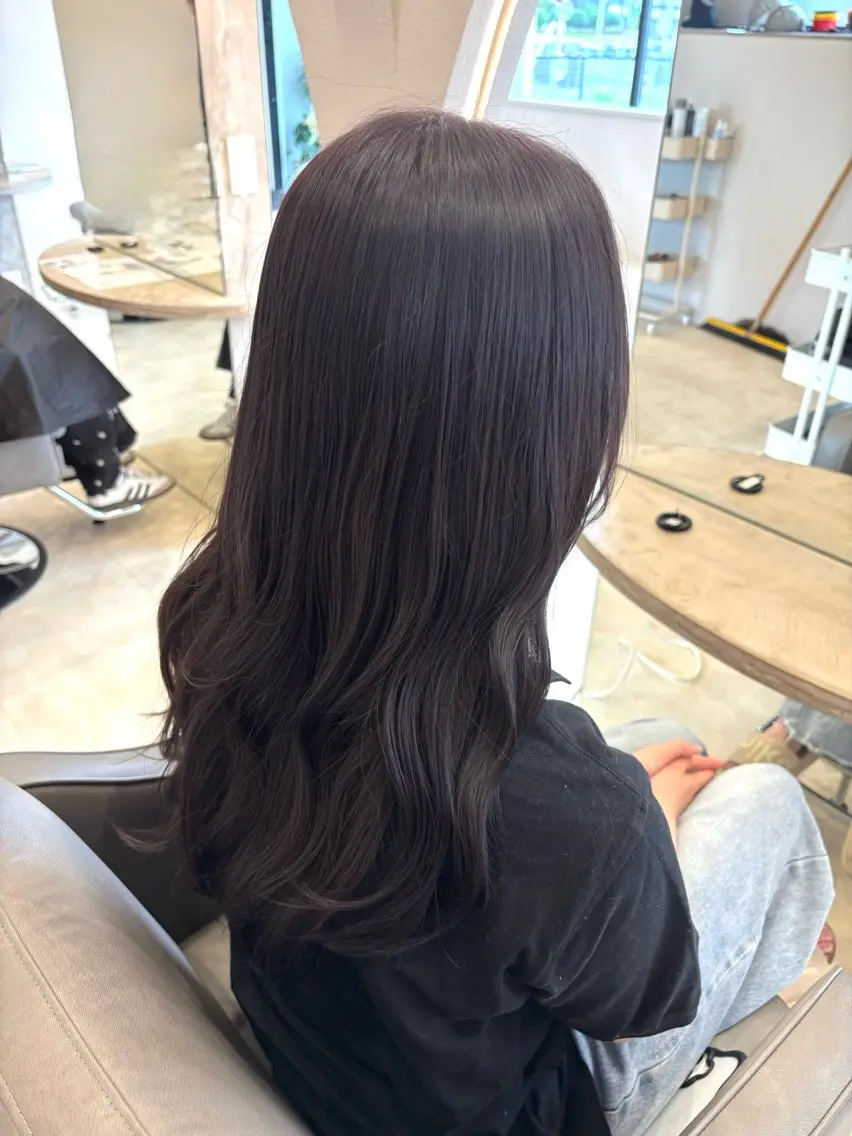 ロング カラー ヘアカラー ハラダ ヒナミのヘアスタイル