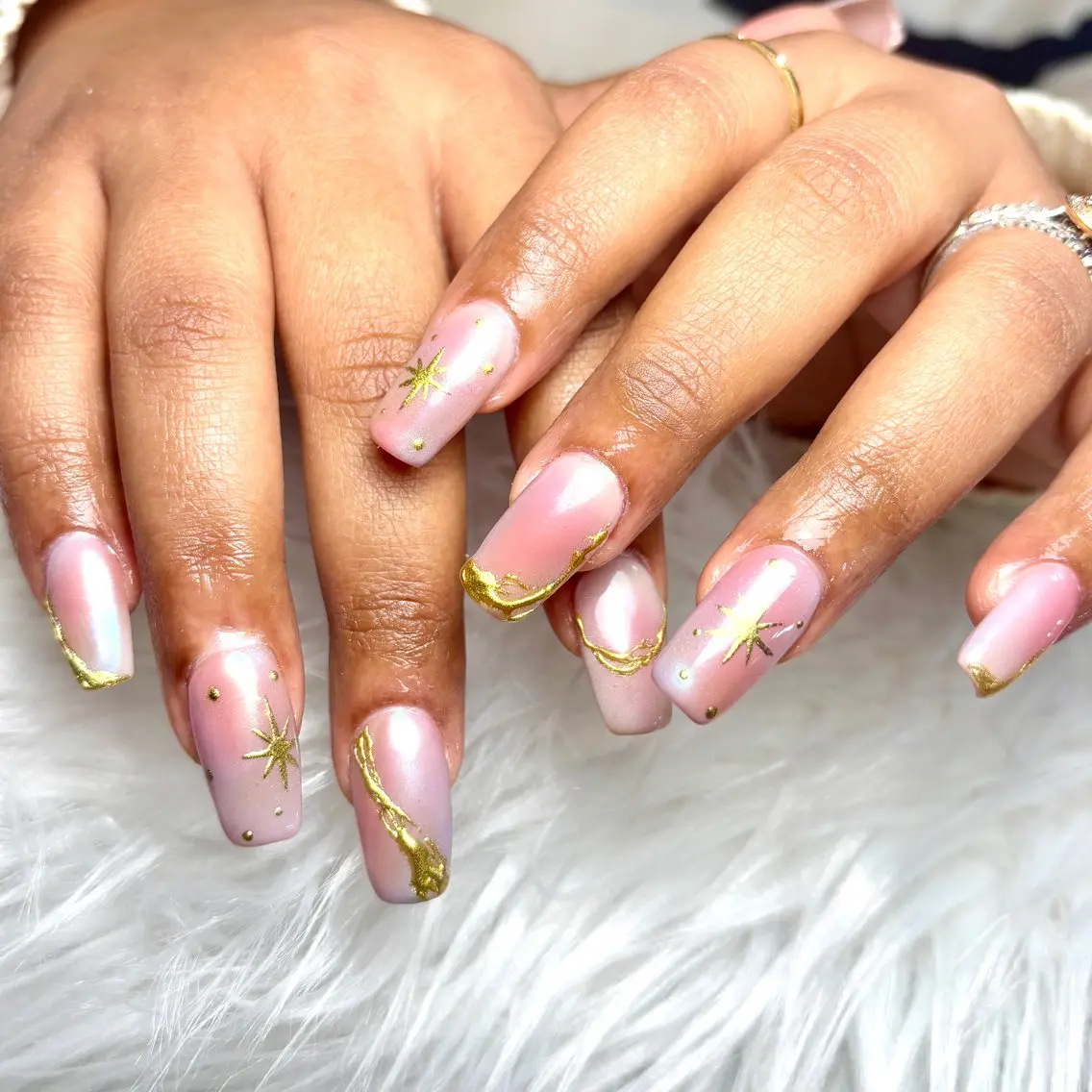 ネイル オレンジ ピンク XIINH NAIL SALONのネイルデザイン