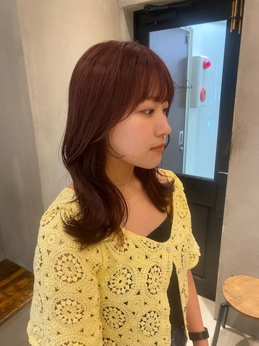 セミロング カット ヘアカラー トリートメント 新宿/顔周りカット +レイヤー＝しずく♩のヘアスタイル