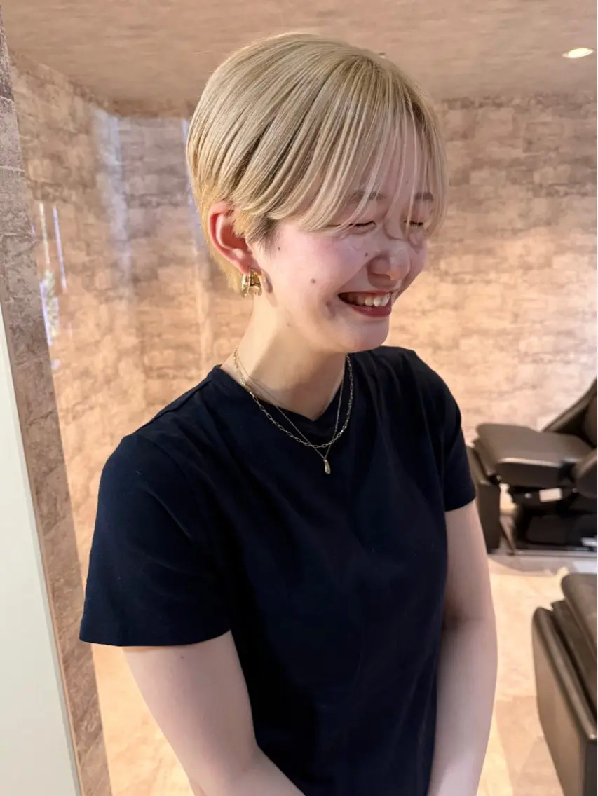 ショート カラー 似合わせカット カット ヘアカラー トリートメント mai / linoah˚✧のヘアスタイル