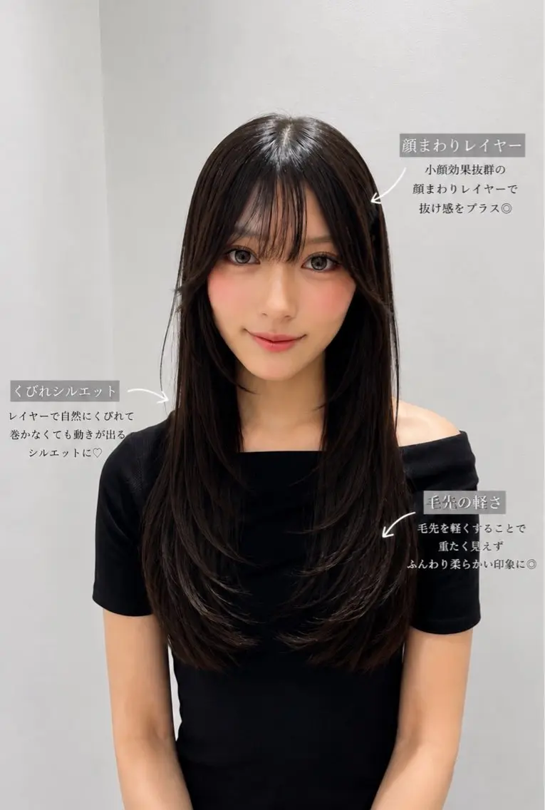 ロング ヘアアレンジ レイヤーカット ロング 透明感カラー♠️ TAKUMIのヘアスタイル
