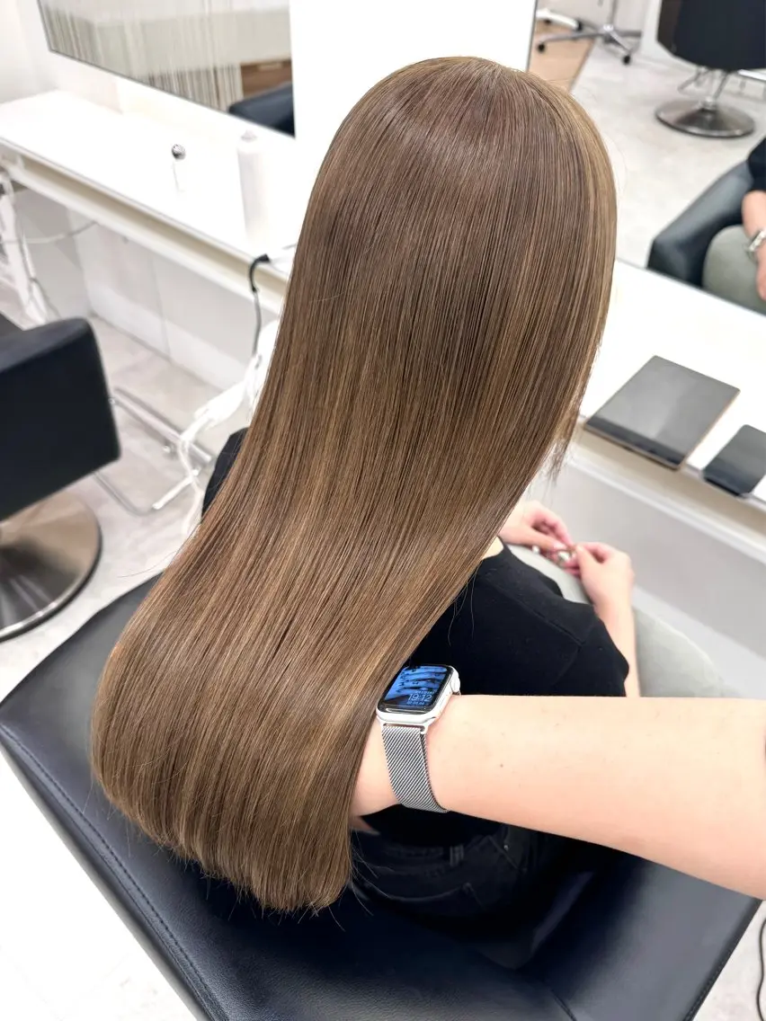 ロング カラー ヘアカラー yuna/色落ちまで 可愛い艶カラー💟のヘアスタイル