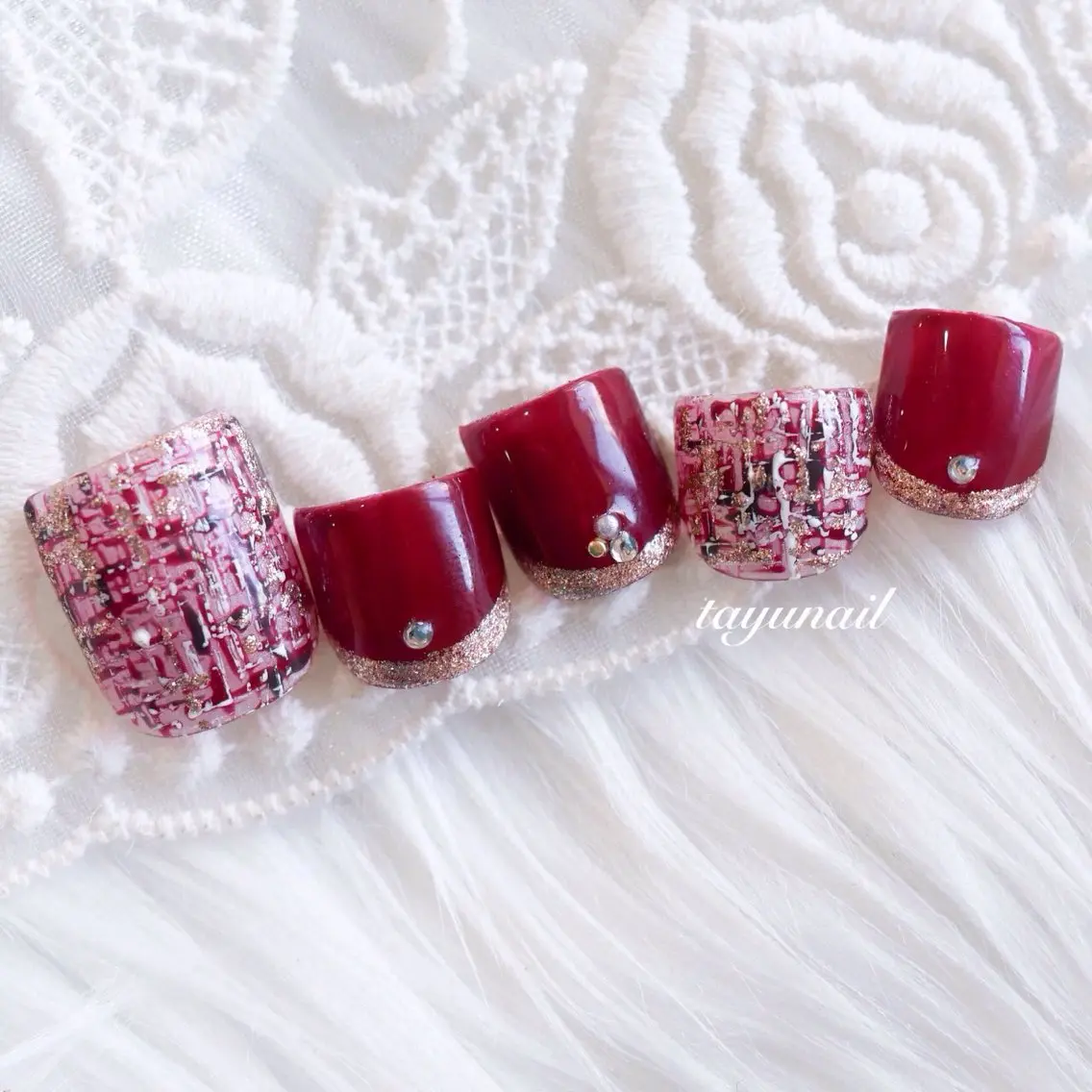 ネイル アートネイル ジェルネイル パラジェル フットネイル ネイルサロン 【たゆnail】のネイルデザイン