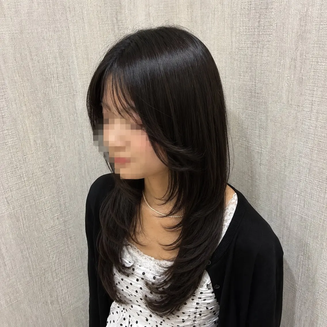 セミロング ハイレイヤー レイヤーカット 小顔カット カット ヘアカラー トリートメント 店長✨レイヤー✖️ 髪質改善✖️韓国ヘアのヘアスタイル