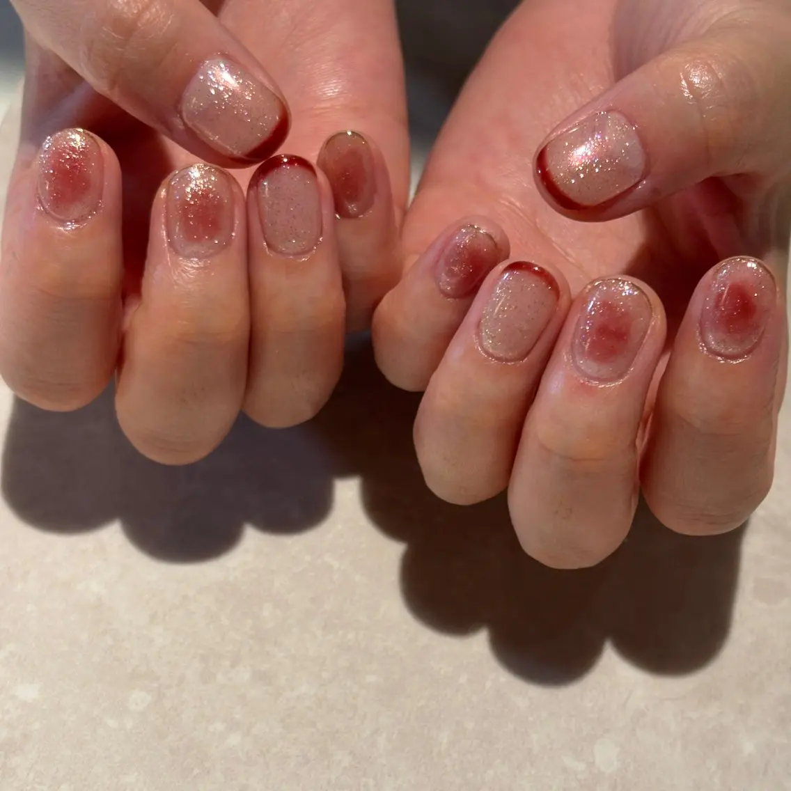 ネイル ニュアンスネイル ハンドネイル モデル募集🍑渋谷 Nanamiのネイルデザイン