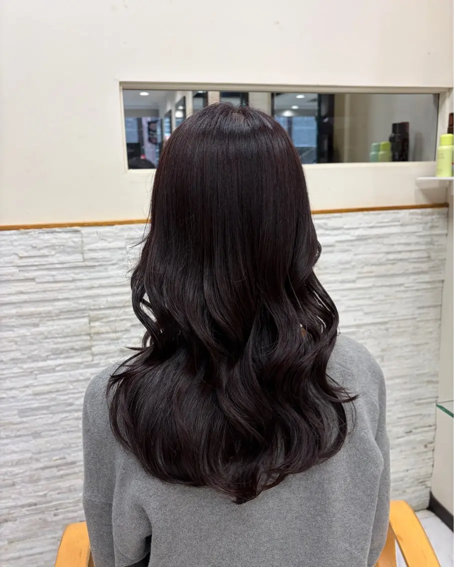 ロング カラー パープルカラー カット ヘアカラー トリートメント 🍊小川実里🍊 /カラーレイヤーのヘアスタイル