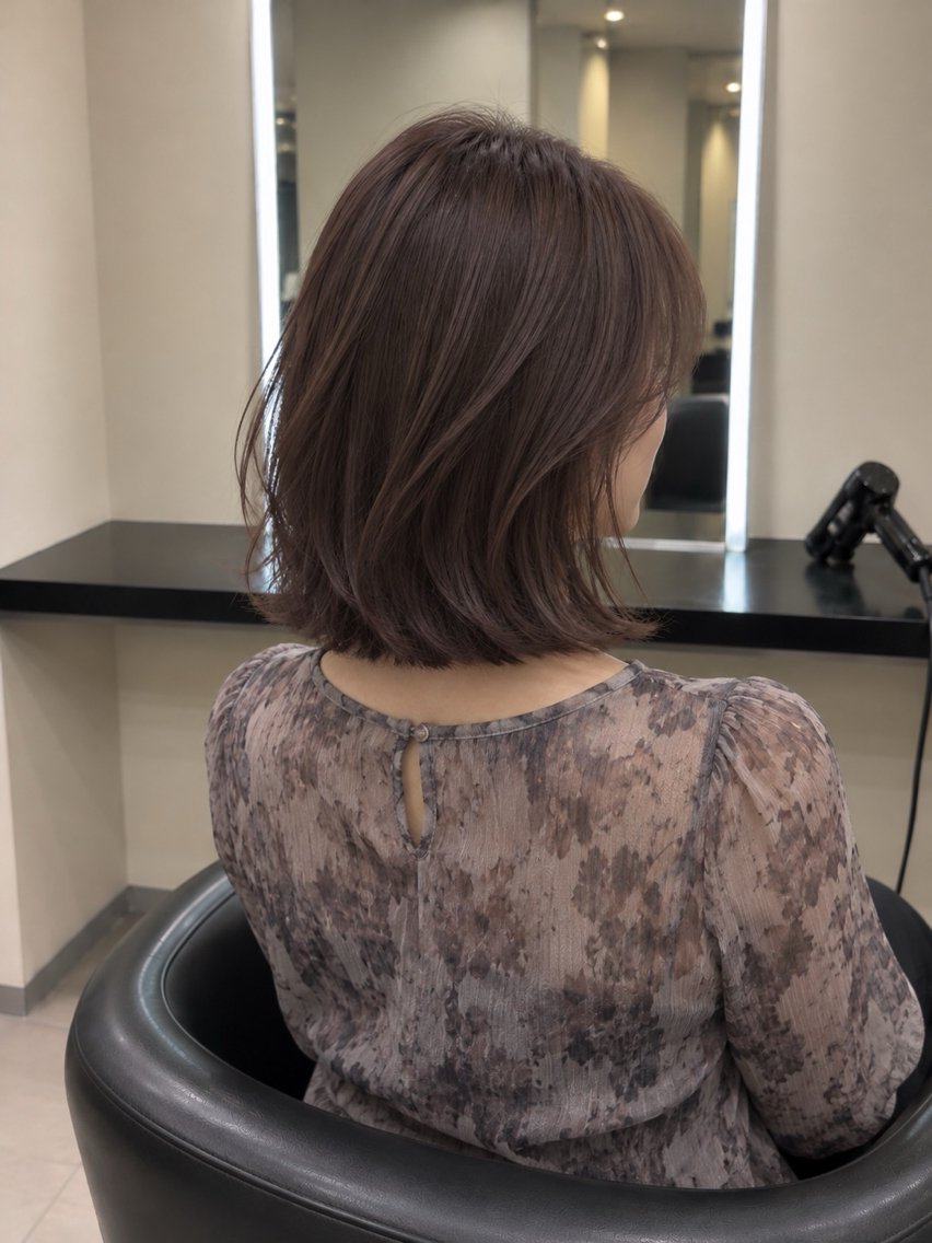 ミディアム カラー ブラウンカラー トリートメント 🌈ウルトワ水素 髪質改善naru🌈のヘアスタイル