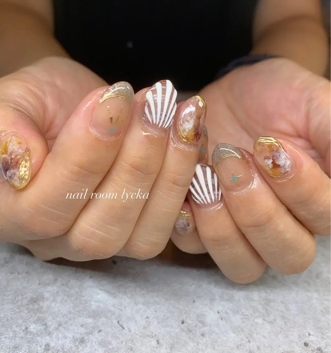 ネイル ネイルルームリッカ 𝐦𝐚𝐲𝐮のネイルデザイン