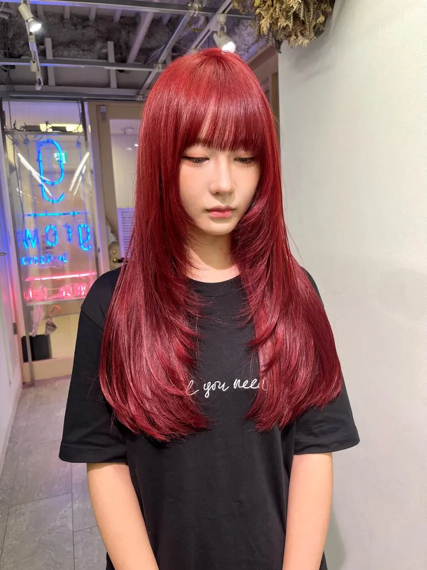 🔥カラー+プルエクステ50本🔥 #エクステ#韓国ロングヘアー/渋谷/原宿/恵比寿/表参道/の写真