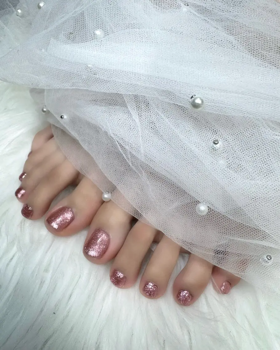 フット♡ワンカラーorマグネットorフラッシュネイル(オフあり) マグネット、フラッシュネイル変更可💅の写真