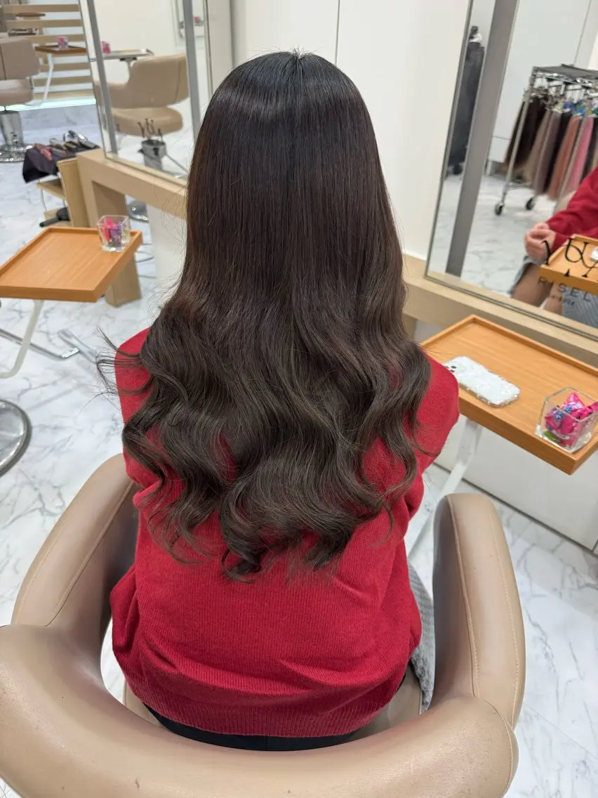 ロング シールエクステ エクステ 韓国風ヘア ロング ボブカット艶髪 矯正濱川響太のヘアスタイル